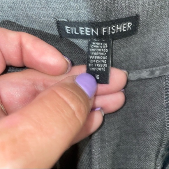 Eileen Fisher Wool Grey Dress Pants Size 6‎ - Picture 3 of 6